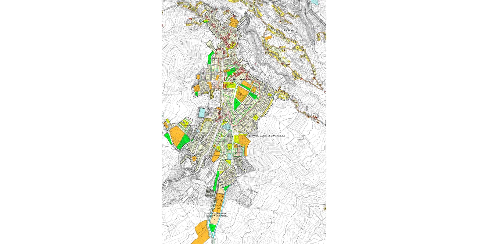 Plano del plan general de ordenación de Granadilla de Abona