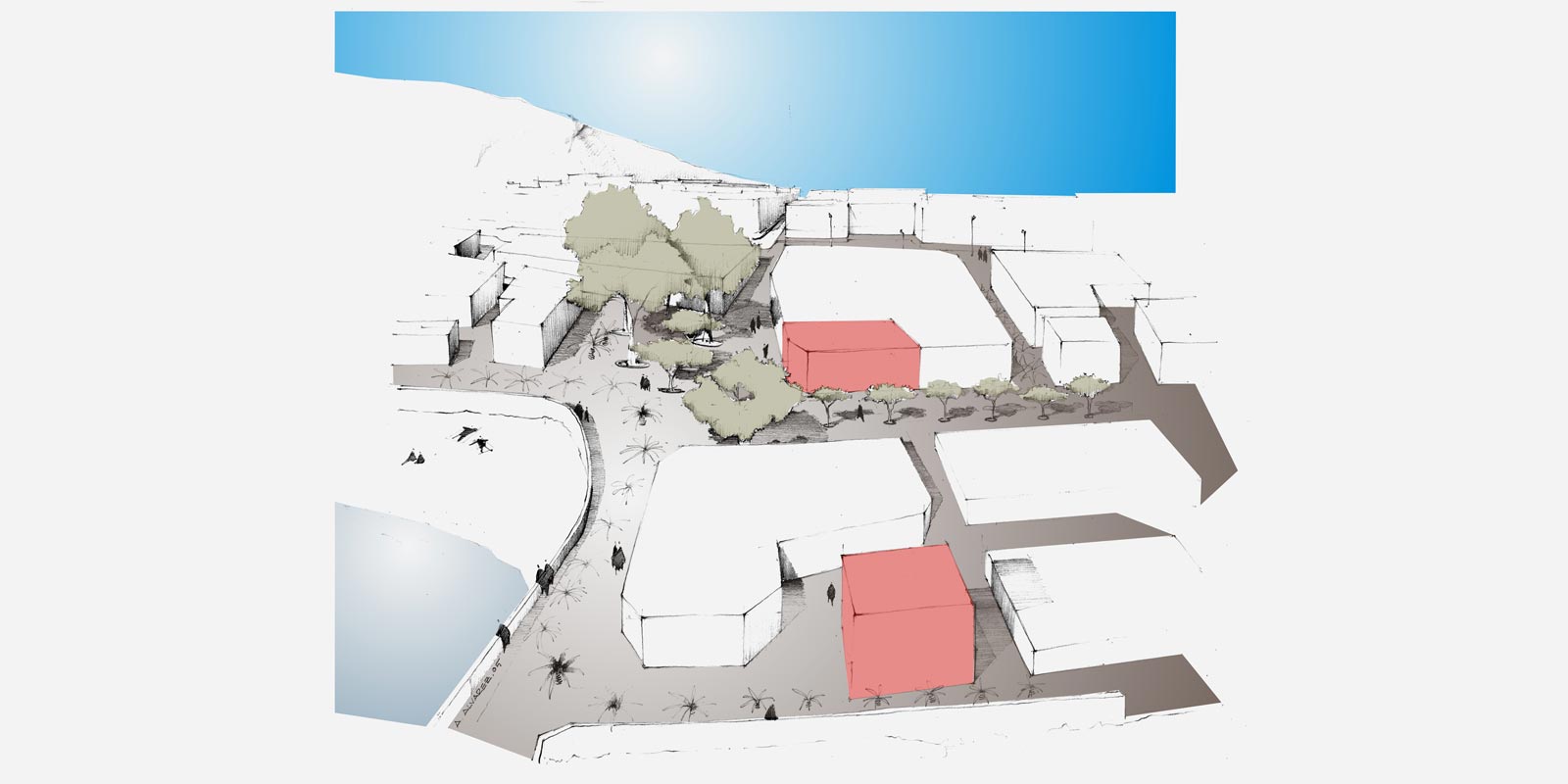 Proyecto Gesturis. Presentación estilizada del casco urbano de Corralejo